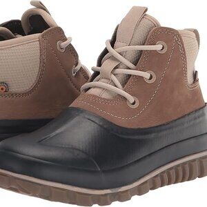 BOGS Women's Classic Casual Lace Leather Boot Snow - Taupe Multi